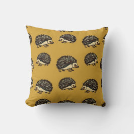 Gouden Gele Egel Worp Kussen Art Deco