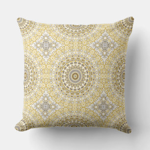 Gouden Gele Mandala Patroon Kussen
