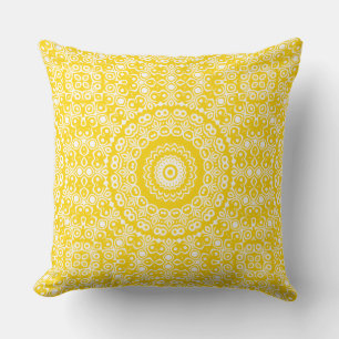 Gouden Gele Mandala Patroon Kussen