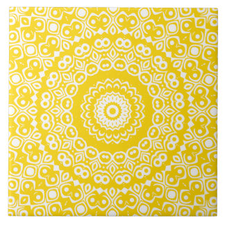 Gouden Gele Mandala Patroon Tegeltje