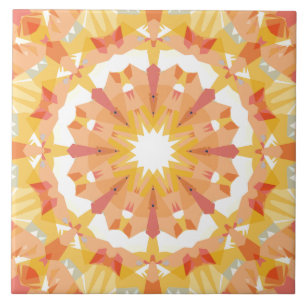 Gouden Gele Pastel Roze Ster Eclectische Decor Tegeltje