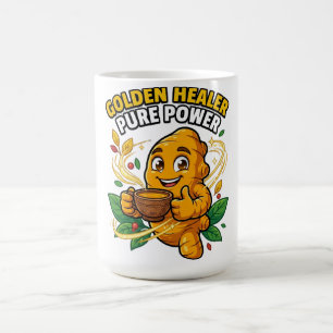 Gouden Genezer Pure Power Kurkuma Wortel Grafische Koffiemok