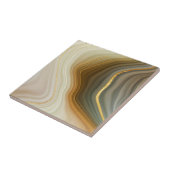 Gouden Geode Stijl (Marmer) Keramisch Tegeltje (Zijkant)