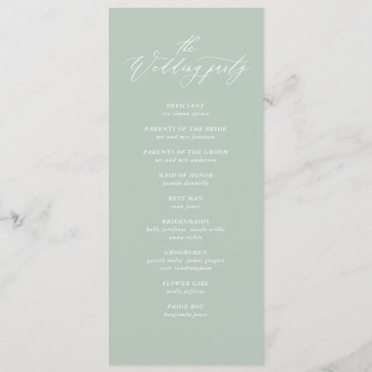 Gouden geometrisch kader bladrijk trouwprogramma programma (Achterkant)