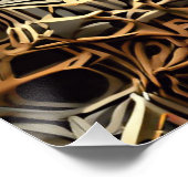 Gouden geometrisch labyrint perfect poster (Hoek)