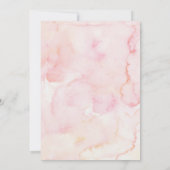 Gouden Geometrische Blush Bloemen Vrijgezellenfees Kaart (Achterkant)