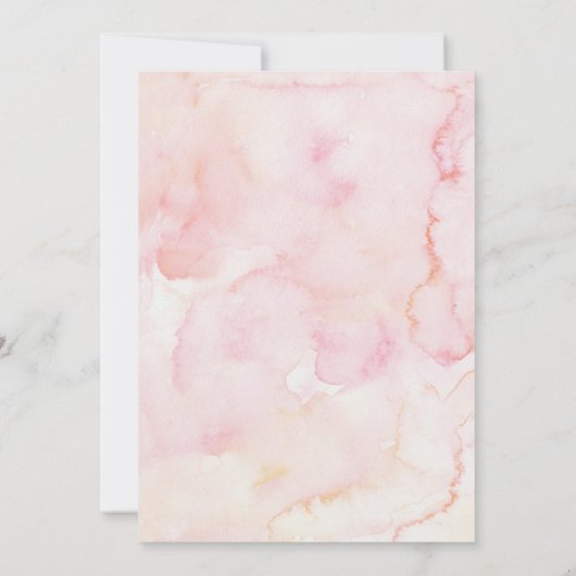 Gouden Geometrische Blush Bloemen Vrijgezellenfees Kaart (Achterkant)