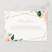 Gouden Geometrische Bruiloft Details Behuizing Kaa Informatiekaartje (Voorkant)