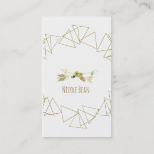 Gouden Geometrische Driehoeken Modern Glam Boho Ch Visitekaartje