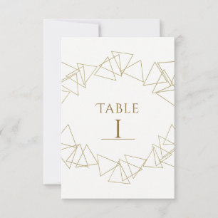 Gouden Geometrische Driehoeken Moderne Glam Tafel Kaart