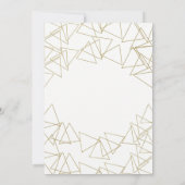 Gouden Geometrische Driehoeken Moderne Verjaardags Kaart (Achterkant)