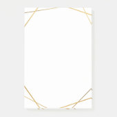 Gouden geometrische gouden effect noten post-it® notes (Voorkant)