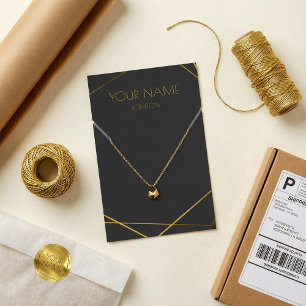 Gouden geometrische ketting/armband dark display k visitekaartje