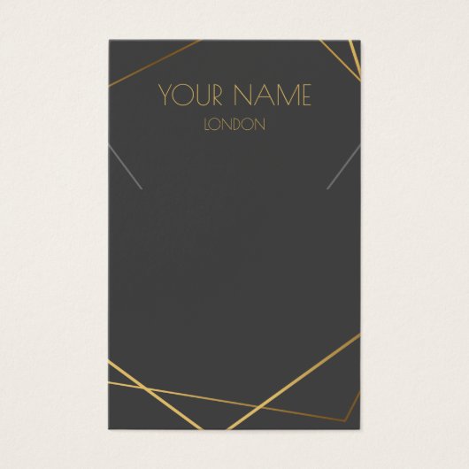 Gouden geometrische kettingen platte lay-displayka visitekaartje (Voorkant)