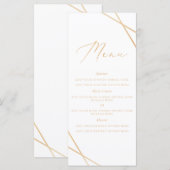 Gouden Geometrische Menukaart (Voorkant / Achterkant)