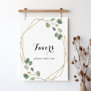 Gouden Geometrische Moderne Kalligrafie Favorieten Poster