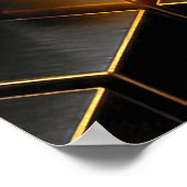 Gouden geometrische schakeltechnologie kamerdecora poster (Hoek)