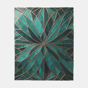 Gouden geometrische stervende patroon Art Deco lux Fleece Deken