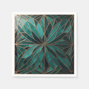 Gouden geometrische stervende patroon Art Deco lux Servet