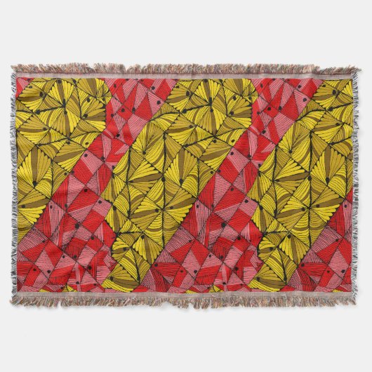 Gouden geometrische strepen – Luxe Abstract Deken (Voorkant)