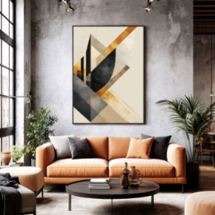 Gouden Geometrische Symfonie Poster