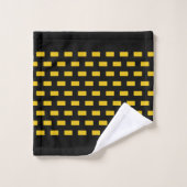 Gouden geometrische vormen op zwarte badhanddoeken bad handdoek (Wasdoekje)