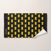 Gouden geometrische vormen op zwarte badhanddoeken bad handdoek (Handdoek)