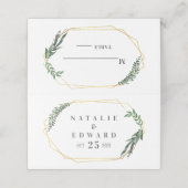 gouden geometrische waterverf groen (Buitenkant ongevouwen)