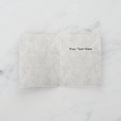 Gouden Geometrische Witte Marmeren Bruiloft Dank u Bedankkaart (Binnen)