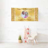 Gouden, gepersonaliseerde 50e Jubileum banner (Insitu)