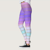 Gouden gerand veelkleurige gestreepte Leggings (Links)