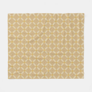 Gouden gestippelde cirkel geometrisch patroon fleece deken