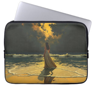 Gouden Getijde van Eenzaamheid Hemelse Getijden Laptop Sleeve