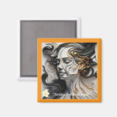 "Gouden getinte emotionele kunst" Magneet (Voorkant / Achterkant)
