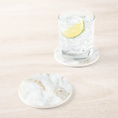 Gouden gevlekt wit marmer zandsteen onderzetter (Zijkant)