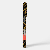 Gouden geweven stof met lint en strass Case-Mate iPhone case (Achterkant / Rechts)