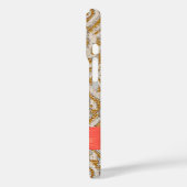 Gouden geweven stof met lint en strass Case-Mate iPhone case (Achterkant / Links)