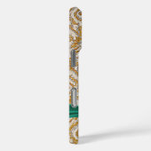 Gouden Geweven Stof met RibbonFaux Strass Case-Mate iPhone Case (Achterkant / Rechts)