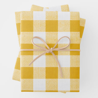 Gouden Gingham omslagdoek uit de Golden hour colle Inpakpapier Vel