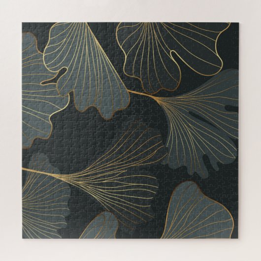 Gouden Ginkgo: luxe bloemendeco. Legpuzzel (Horizontaal)