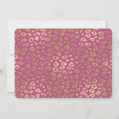 Gouden Girly Roze Luipaard Print verjaardag Kaart (Achterkant)
