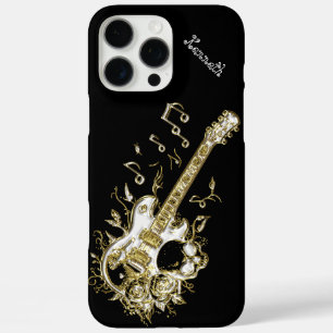 Gouden Gitaar Melodie in beweging iPhone 16 Pro Max Hoesje