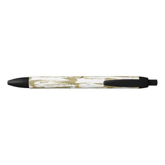 Gouden Glam Abstract Persoonlijk Zwarte Inkt Pen (Achterkant)
