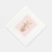 Gouden Glam Ananas Servet (Hoek)