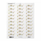 Gouden Glam Bokeh Confetti Stippen Etiket (Full Sheet)