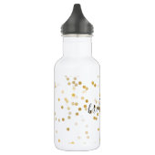 Gouden Glam Confetti bruidsmeisje Waterfles (Links)