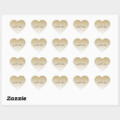 Gouden Glam Confetti Ombre Hart Sticker (Vel)