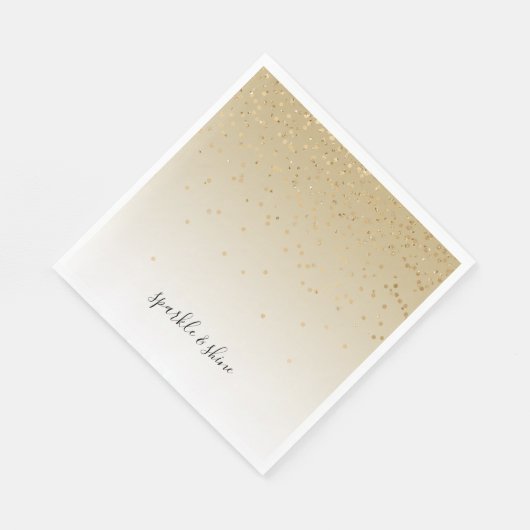Gouden Glam Confetti Ombre Servet (Hoek)