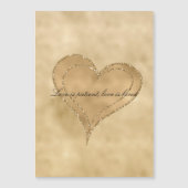 Gouden Glam Glitter Hart (Voorkant)