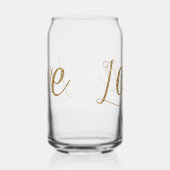 Gouden Glam Glitter Liefde Blikvorm Glas (Rechts)